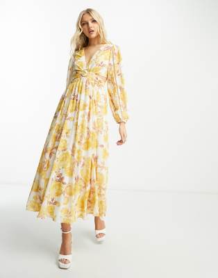 Ever New ruffle strap maxi dress in floral