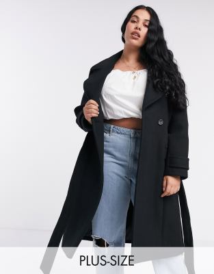 black long wrap coat