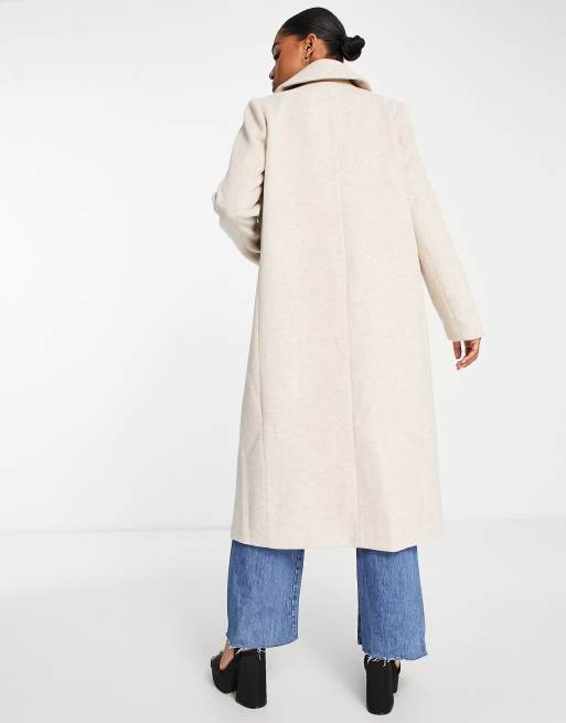 Ever New longline relaxed formal coat in cream