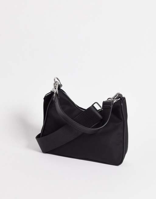 Ever New nylon 90s cross body bag in black