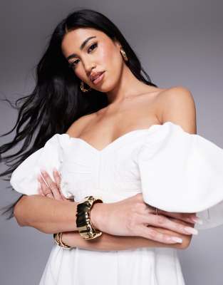 Ever New Off The Shoulder Structured Mini Dress