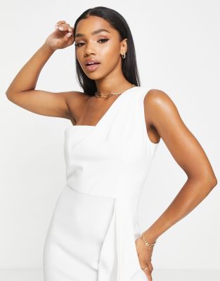 White One Shoulder Dress Forever