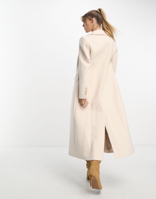 Ever New oversized open maxi coat in cream