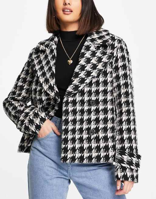 Houndstooth peacoat store