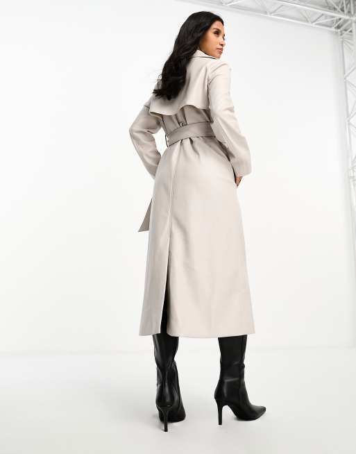 Ever New belted maxi trench maxi coat in soft cream