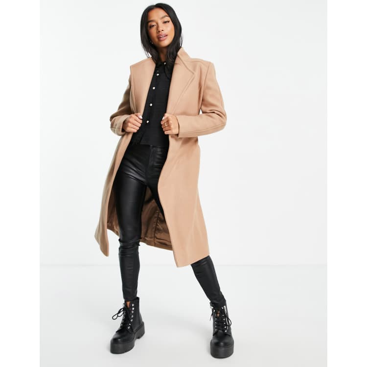 Ever New Petite belted trench coat in camel