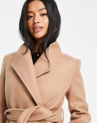 Ever New Petite belted trench coat in camel