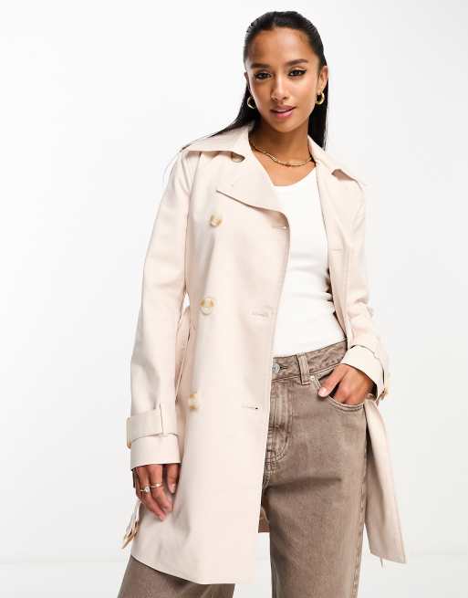 Ever New Petite belted trench coat in camel