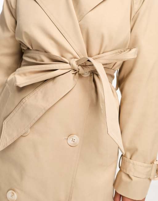 Ever New Petite belted trench coat in camel