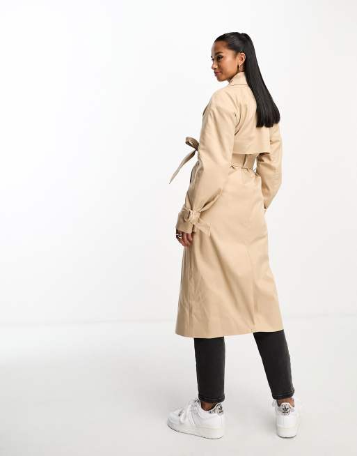 Ever New Petite belted trench midi coat in camel