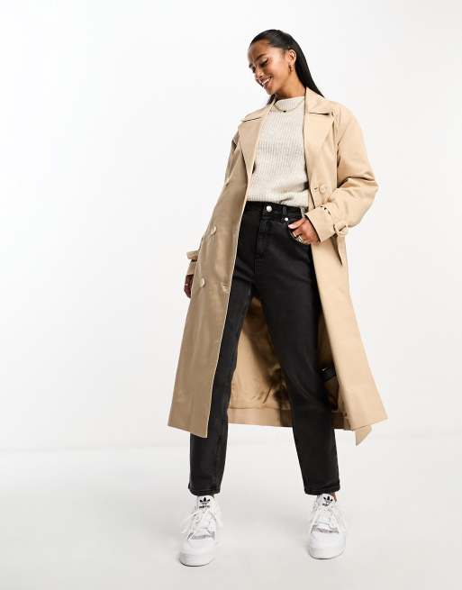 Ever New Petite belted trench midi coat in camel