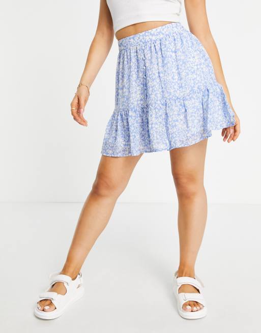 Blue shop eyelet skirt