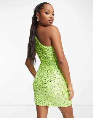 Lime Green Sequin Dress