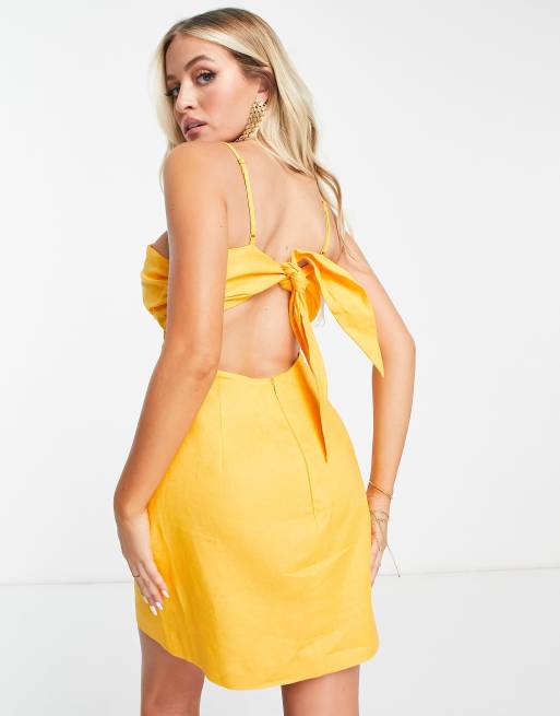 Petite on sale yellow dress