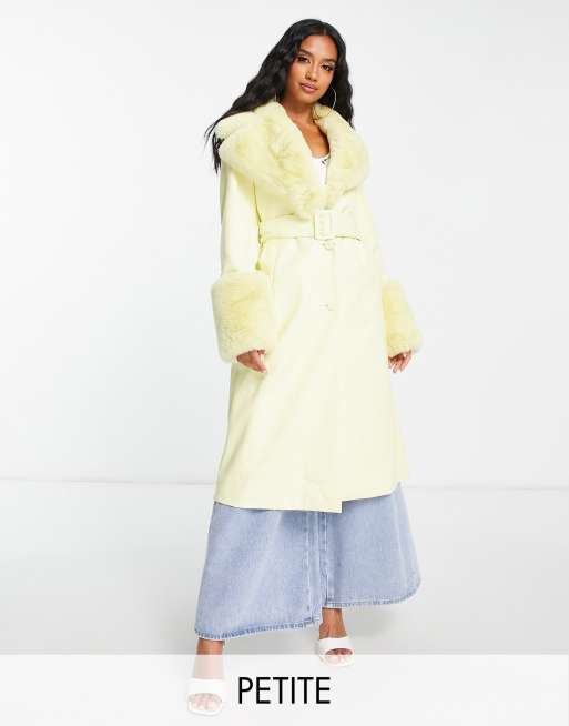 Pastel faux fur coat hotsell