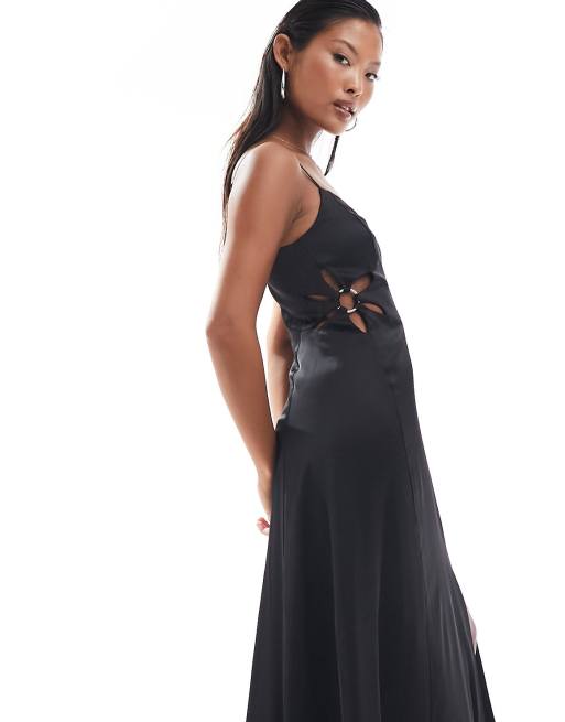 knee length dresses for ladies Lady Black Tie - Kennedy Midi Dress - Black main image 1
