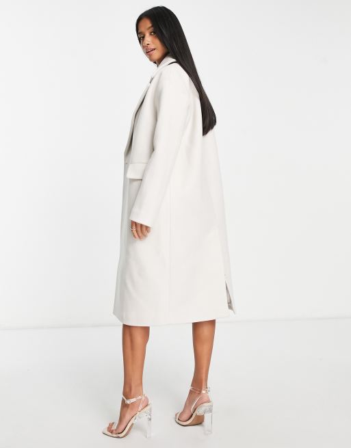 Cream sale cocoon coat