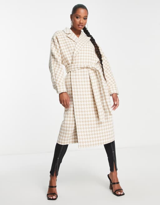 Check sales wrap coat