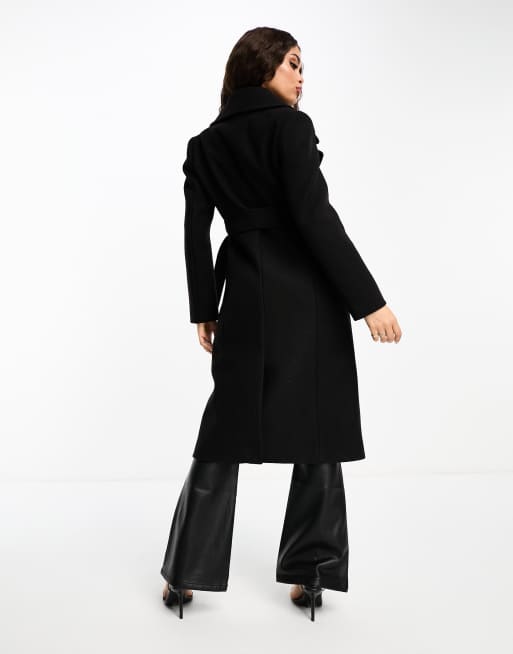 Petite black 2024 wool coat