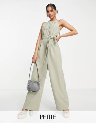 Petite khaki hot sale jumpsuit