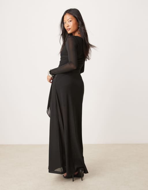 chinese dress ladies Erdem Long-Sleeved Draped Midi Dress main image 1