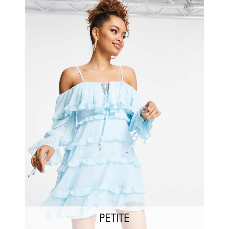 INSTANTFUNK★Off-The-Shoulder Tiered Mini Dress★早期完売 05101-2891_1.jpg?v=1705305032