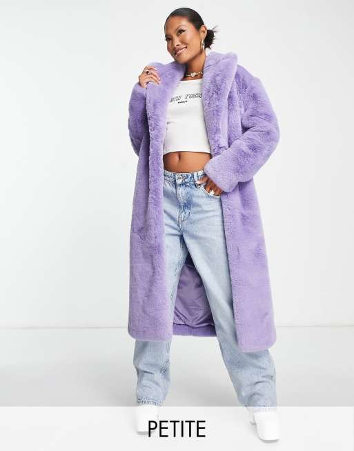 Asos Petite Asos Design Petite Hooded Faux Fur Coat, $49, Asos