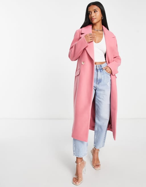 Petite on sale pink coat