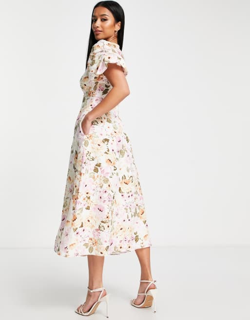 Petite floral on sale dresses with sleeves