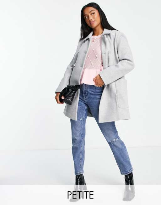 Petite gray outlet coat