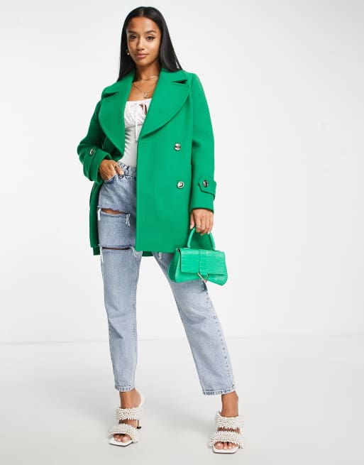 Green boyfriend clearance coat