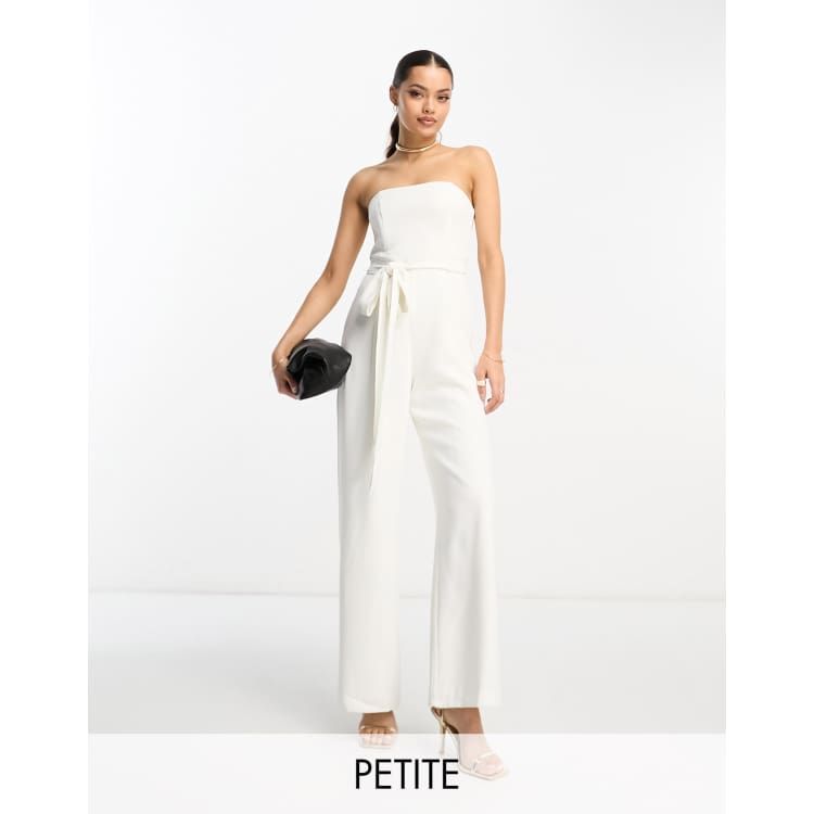 STRAPLESS JUMPSUIT - White