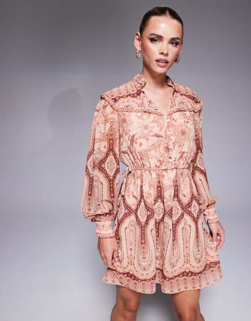 Ever New Petite tiered mini dress in mixed floral, 4 of 4