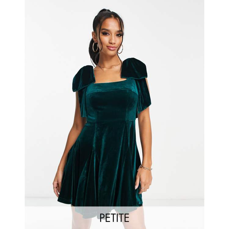 Esmee Velvet Dress | Emerald Green - Emerald Green / XS - (UK 8/US 4/EU 36)