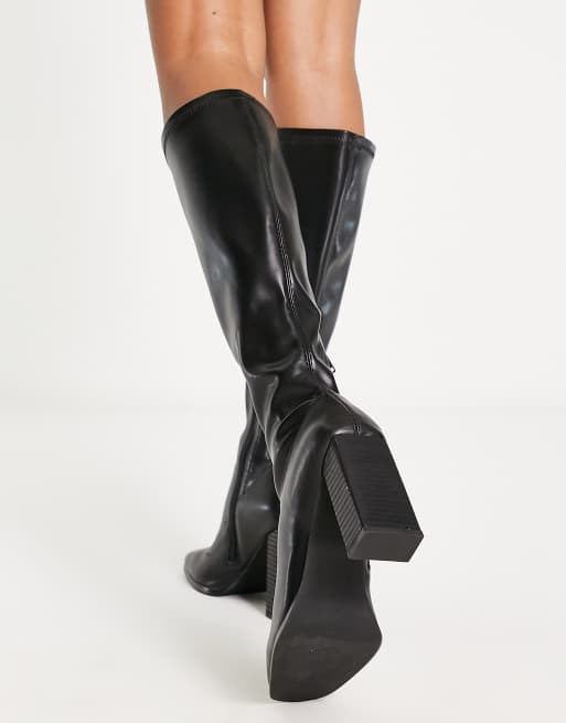 heeled calf boots