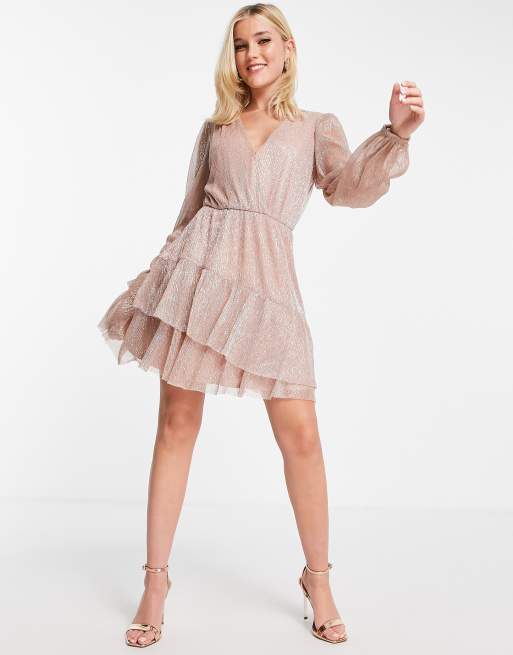 Topshop plisse frill store dress