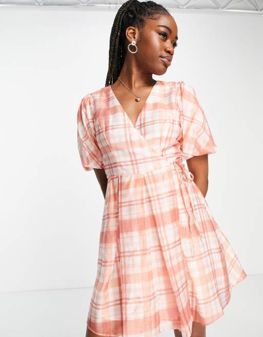 Asos checkered outlet dress