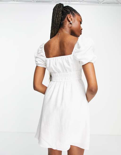 Puff sleeve ruffle dress sale