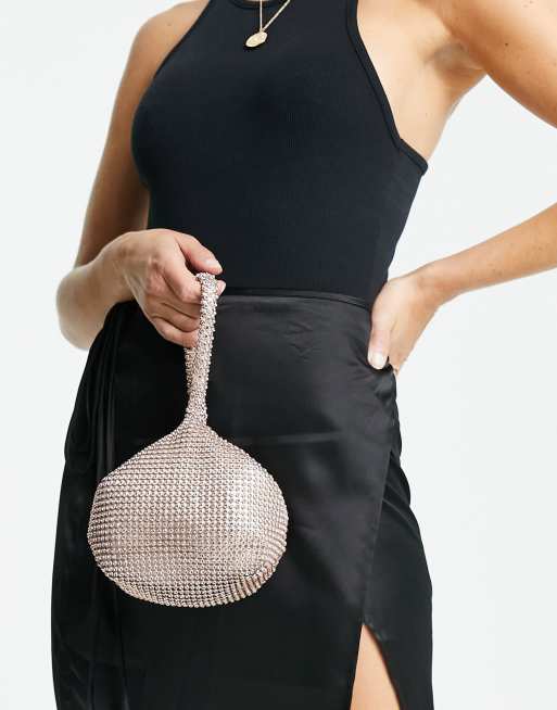 Ever New rhinestone grab bag in champagne