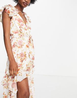 Ever New ruffle strap maxi dress in floral