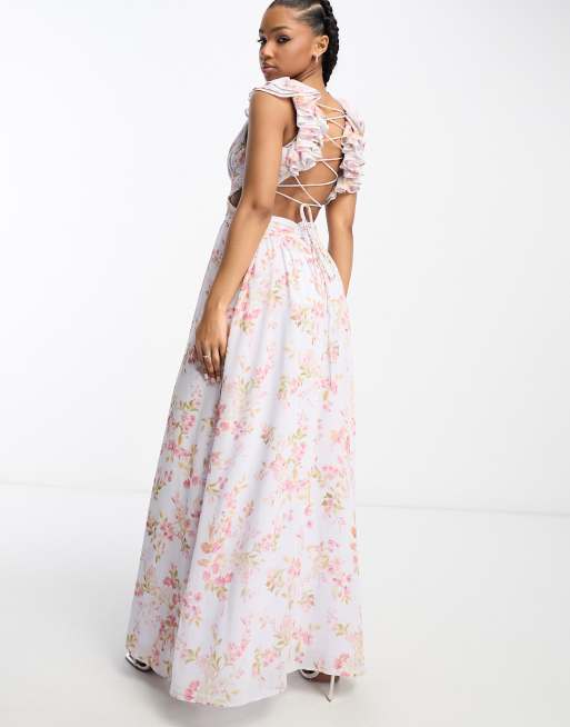 Ever New ruffle strap maxi dress in floral