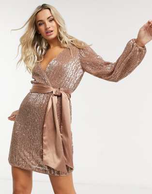 asos copper dress