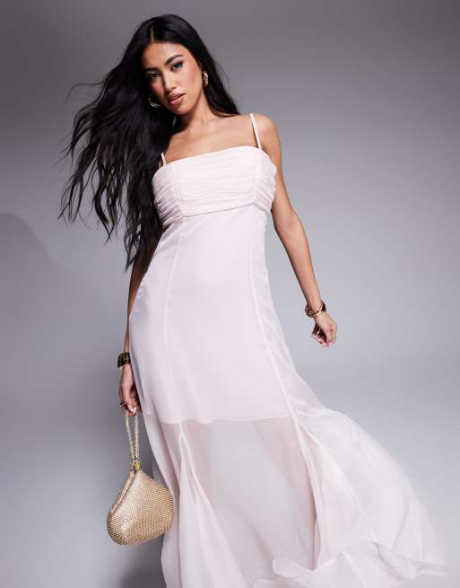 Ever New sheer maxi dress in powder pink, 2 of 4