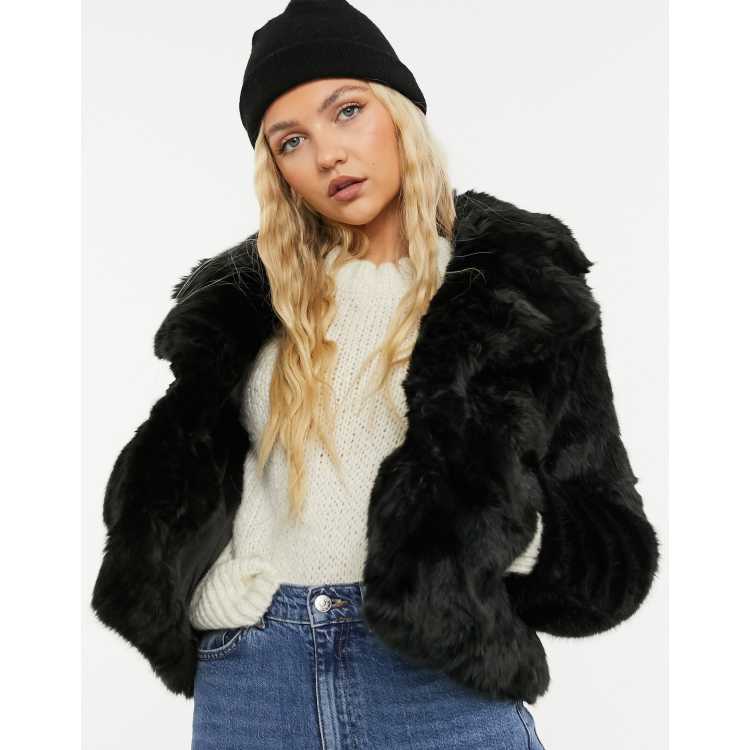 Ever New Hooded Faux Fur Coat