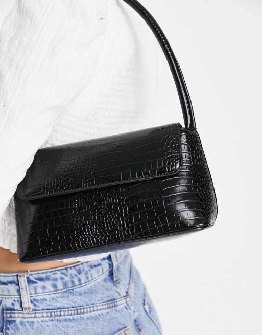 Ever New shoulder bag in black croc