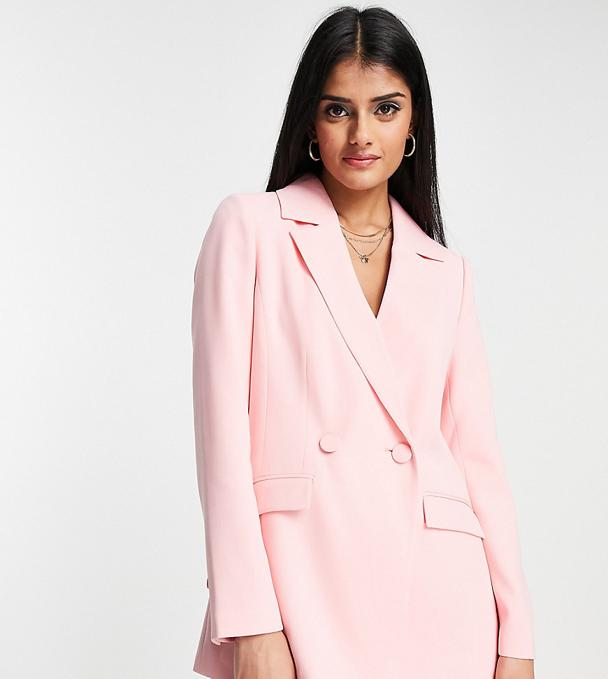 slouchy blazer in pink - part of a set