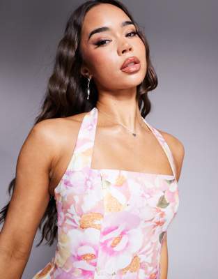 Ever New structured mini dress in pastel floral