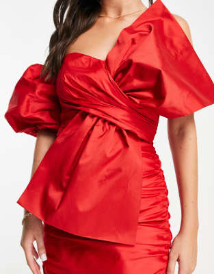 The Doctor Red Taffeta Fabric