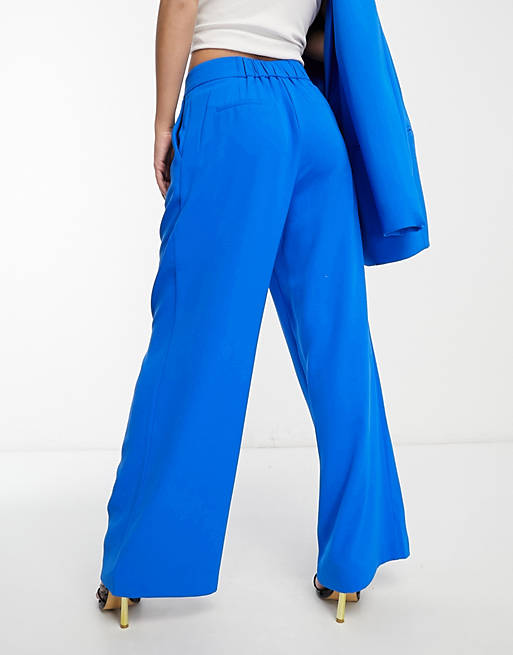 Ever New tailored wide leg pants in blue