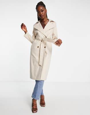 Forever New Ever New Trench Coat With Tie Belt In Mink pink ModeSens